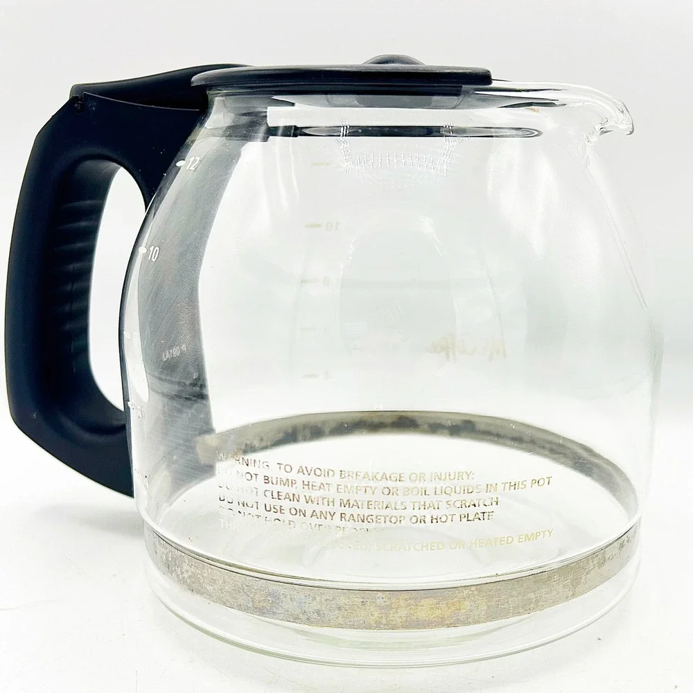 Mr. Coffee Replacement Carafe 12 Cup Clear‎ Good Glass Coffee Pot Black Handle